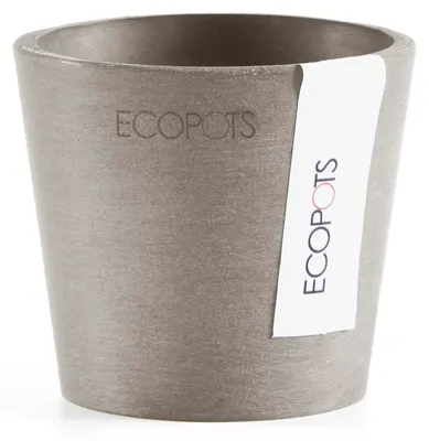 Imagen del producto de Macetas Ecopots Amsterdam Mini, plástico, diámetro 8 cm, altura 7 cm, color beige