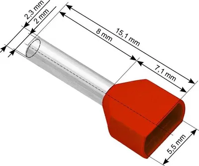 Produktbild von Kabelanschlusshülse 2x1,0 mm, 100 Stück