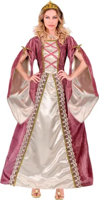 Produktbild von Mittelalterliches Prinzessinnenkostüm für Damen rosa-weiss - M
