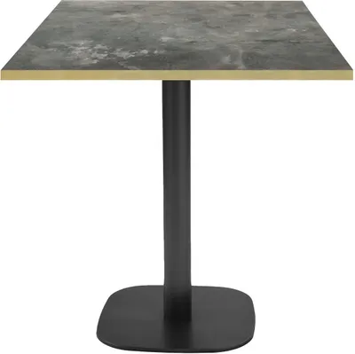 Produktbild von Tisch 70 x 70 cm – rundes Modell, Metallstein mit Messingkanten