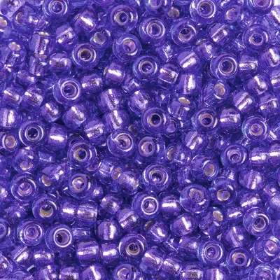 Produktbild von Miyuki-Rocailles, 2,5 mm, 12 g silverlined darklila