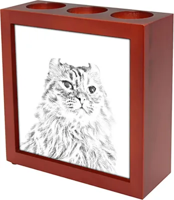 Produktbild von American Curl Katze - Stifthalter mit Katze, Schreibtischorganizer mit Aufdruck, personalisierte Schreibtischdekoration von der Marke Art-Dog