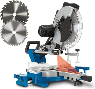 Produktbild von Scheppach Kappsäge HM140L Kapp-Zugsäge Gehrungssäge mit Laser & LED | Schnitthöhe 105 mm | Schnittbreite 330 mm | 230V 2000W | inkl. 2. Sägeblatt