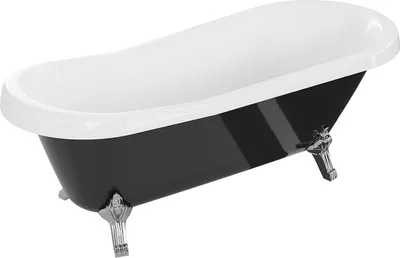 Obrázek produktu pro Mexen Retro volně stojící vana 170 x 75 cm, Bílá/Černá, Chromované nožky - 53251707575-00