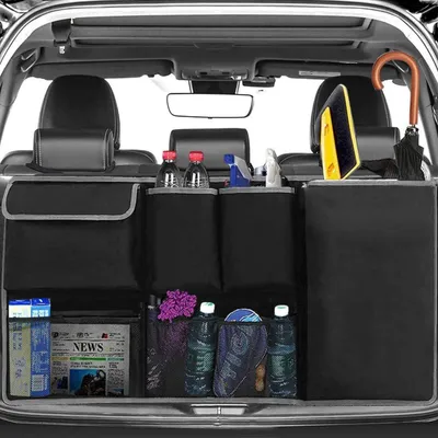 Productafbeelding van Kofferorganizer, opbergtas, 100x44 cm, zwart, 6 compartimenten, waterdicht