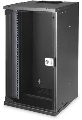 Produktbild von Digitus Wandgehäuse SOHO Pro - 254 mm (10") - 315x300 mm (BxT), Wandmontiertes Regal, 12U, 60 kg, Sperrschloss, Ablageschienen, Verbessertes Kabelmanagement