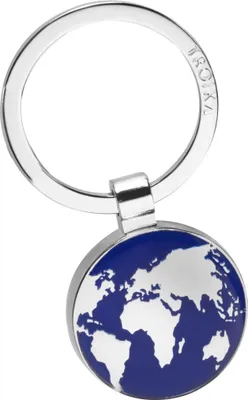 Obrázek produktu pro TROIKA AROUND THE WORLD, Kroužek na klíče, Modrá, Stříbrná, Kov, 33 g, 49 g, Krabice