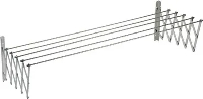 Produktbild von Sauvic Ausziehbarer Wäscheleine Aus Edelstahl 180 Cm Silber  Silber One Size