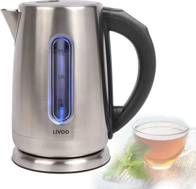 Zdjęcie produktu dla LIVOO Czajnik z wyświetlaczem temperatury 2200 W 1,7 litra stal nierdzewna DOD189