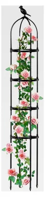Produktbild von Rankgitter für Kletterpflanzen im Garten | Metall Rankhilfe 1,73 m | Blumenstütze für Weinreben, Gurken, Clematis, Garten, Terrasse und Wege