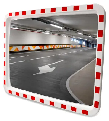 Produktbild von Verkehrsspiegel rechteckig 40 x 60 cm Straße Überwachungsspiegel Sicherheitsspiegel Konvexspiegel außen und innen Weitwinkeleffekt