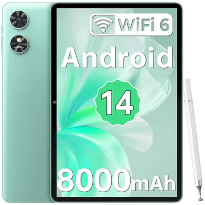 Immagine prodotto di OUKITEL OT6 Tablet WiFi - Batteria da 8000 mAh 12 GB + 64 GB/1 TB TF Android 13 Tablet da 10,1 pollici WiFi 6 Tablet BT5.0 Widevine L1/Google Protezione per gli occhi, verde
