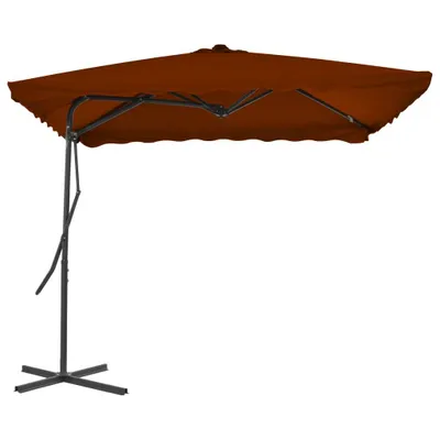 Immagine prodotto di vidaXL Ombrellone con palo in acciaio 250x250x230 cm Terracotta