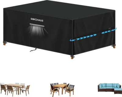 Produktbild von Abdeckplane Gartenmöbel - Wasserdicht und UV-beständig - 1 Stück - 170x100x74cm - 420D Oxfordstoff