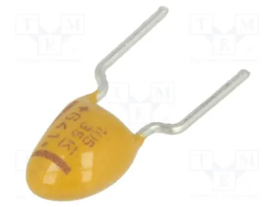 Image de 1 condensateur : Tantalum, 25 VDC, -55 ÷ 125 °C, 10 µF ±10%, traversant (THT), série : T356, référence : T356E106K025AT