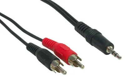 Produktbild von Alcasa 3.5mm St/2 x St 2.5 m, 3.5mm, Männlich, 2 x 3.5mm, Männlich, 2,5 m, Schwarz