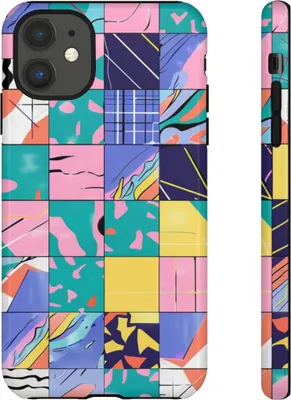 Produktbild von Buntes abstraktes Geometrie-Muster – Hülle Kompatibel mit iPhone 11