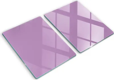 Produktbild von Glasschneideplatte - Herdabdeckplatte - 2x40x52 cm -Schneidebrett - Spritzschutz - Violette Farbe