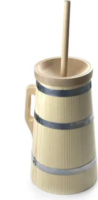 Produktbild von Butterfass 3-teilig, 2 Liter - aus massivem Fichtenholz