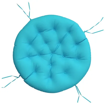 Image de vidaXL Coussin Rond Turquoise Ø 100x11 cm Tissu Oxford