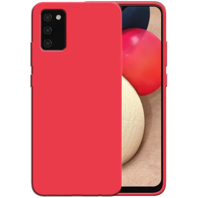 Obrázok produktu pre Smartphonica Silikónové puzdro pre Samsung Galaxy A02s s mäkkým vnútrom - červené