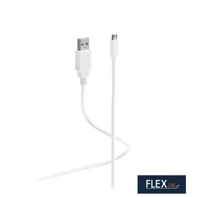Immagine prodotto di FLEXLINE FL31-72186 Cavo dati e ricarica FLEXLINE, USB-A - USB-B, bianco, 1,8 m