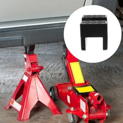 Produktbild von Rutschfester Hochleistungs-Gummiblock für Fahrzeughebebühnen, verstellbare Wagenheberauflage aus robustem Gummi für Wohnwagen und Pkw