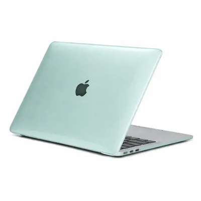 Produktbild von Schutzhülle für Apple MacBook Air 13" Hülle A2337 A2179 A1932 (M1 2020–2018) Hardcase Schutz Case Cover Transparent Marmor 2-Teilig - Grün
