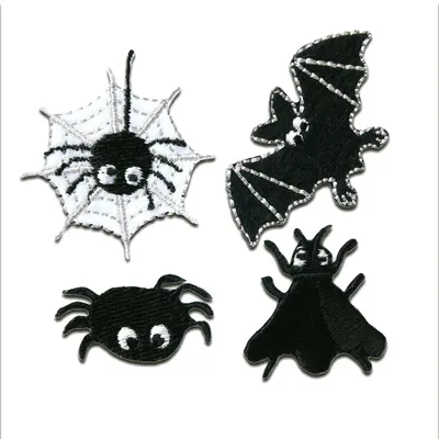 Obrázek produktu pro Set Halloween - Patch, nažehlovací, nažehlovací obrázek, nášivka, záplaty, nažehlovací, velikost: různé velikosti