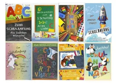Produktbild von Schulanfangskarte, sortierte Ausführung