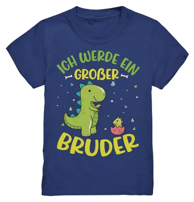 Produktbild von Niedlicher Dino Großer Bruder T-Shirt – Black / 152/164 (12-14)