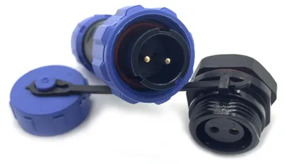 SP13 2-poliger Luftfahrtsteckverbinder IP68, Stecker und Buchse, 250 V, 13 A