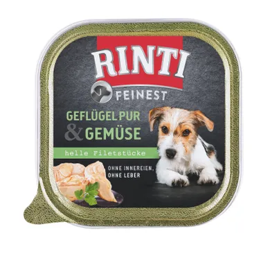 Produktbild von RINTI Feinest, Adult, Geflügel, Gemüse, 150 g, Ohne Soja