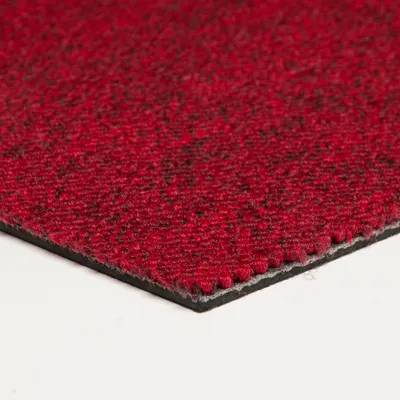 Produktbild von Teppichfliesen rot Schlingenteppich als Fliesen in 50x50 cm für Arbeitszimmer und Büro Teppichboden Fliesen als Schlingenware