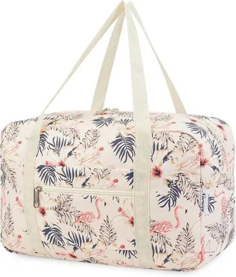 Produktbild von Famanu Handgepäck Tasche 40x20x25 - Leichte faltbare Reisetasche für Damen und Herren - 20L beige