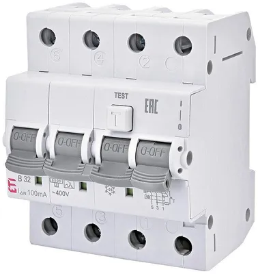 Produktbild von ETI FI-LS-Schalter KZS-4M A, 4-polig, B16/0,3A