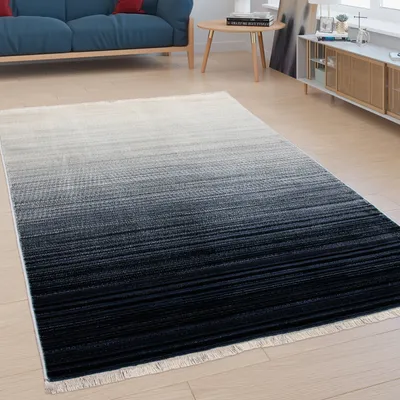 Image de Tapis, tapis moderne à poils courts pour salon, dégradé de couleurs, gris, dimensions 120 x 170 cm