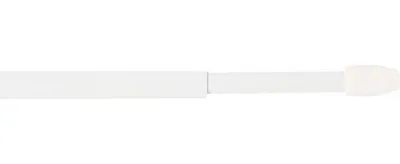 Produktbild von 2 ausziehbare Gardinenstangen 50/80cm, 4 Dübel, Weiß - Mobois