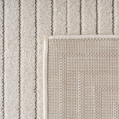 Produktbild von Outdoor Teppich wetterfest, Wohnzimmer, Schlafzimmer, Garten, Balkon, Kurzflor Hoch Tief,Waschbar Teppiche, Größe: 160 x 230 cm, Farbe: Creme-2