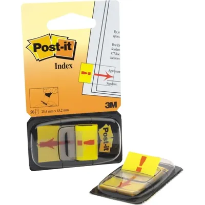 Produktbild von 3M Post-it Index 680-33 Haftstreifen gelb 25,4×43,2 mm 50 Blatt