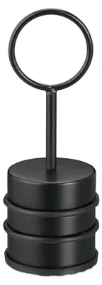 Produktbild von Relaxdays Türstopper, mit Griff, Edelstahl & Gummi, Türpuffer für Boden, innen,