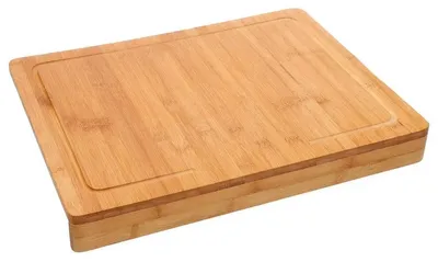 Produktbild von 5five Simply Smart Schneidebrett mit Kantenauflage, Küchenbrett, Bambus, 45 x 34 cm, 540744114