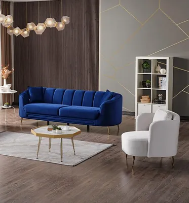 Produktbild von Wohnzimmer Set Hochwertig Sitzgruppe Sofa 3 Sitzer Dreisitzer Sessel Modern