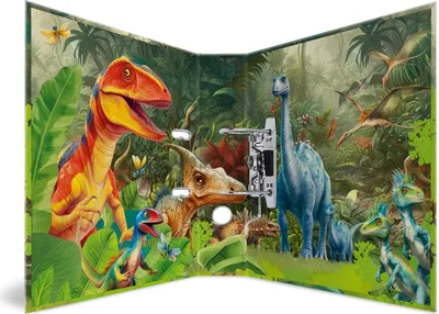 Produktbild von Motiv-Ordner A4 Dino World Packung mit 5 Stück