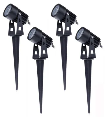 Produktbild von Set aus 4 LED-Spotlights für den Garten, 3W, IP65 wasserdicht