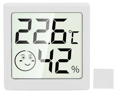 Zdjęcie produktu dla Termometr pokojowy i higrometr, domowy mini higrometr cyfrowy o wysokiej dokładności, biały