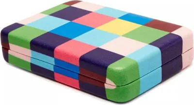 Produktbild von kleines Schmuckkästchen Etui, Reise Schmuckaufbewahrung (kariert bunt)