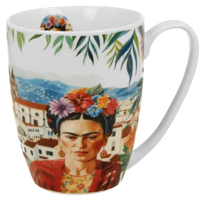 Obrázok produktu pre DUO | Hrnček na kávu - Hrnček - 360 ml - Frida Mexican Art - Hrnček na pitie