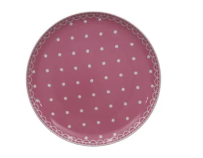 Obrázok produktu pre Tom, dezertný tanier 19, ružové bodky, český porcelán, Thun 1794
