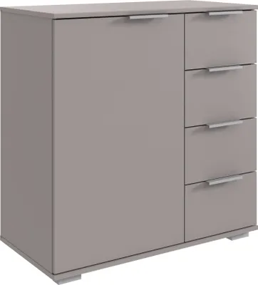 Produktbild von Kombikommode >Easy Plus< 1 Tür, 4 Schubladen, in SAHARAGRAU - 81x83x41cm (BxHxT)